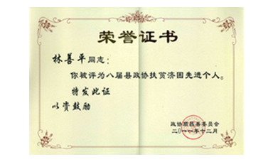 盡心盡力謀發(fā)展 盡職盡責為和諧--記縣政協(xié)常委、虹潤公司董事長林善平