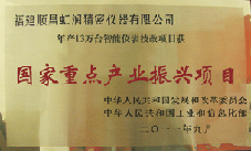 虹潤公司獲批承擔(dān)國家中小企業(yè)發(fā)展專項資金項目、國家重點產(chǎn)業(yè)振興項目